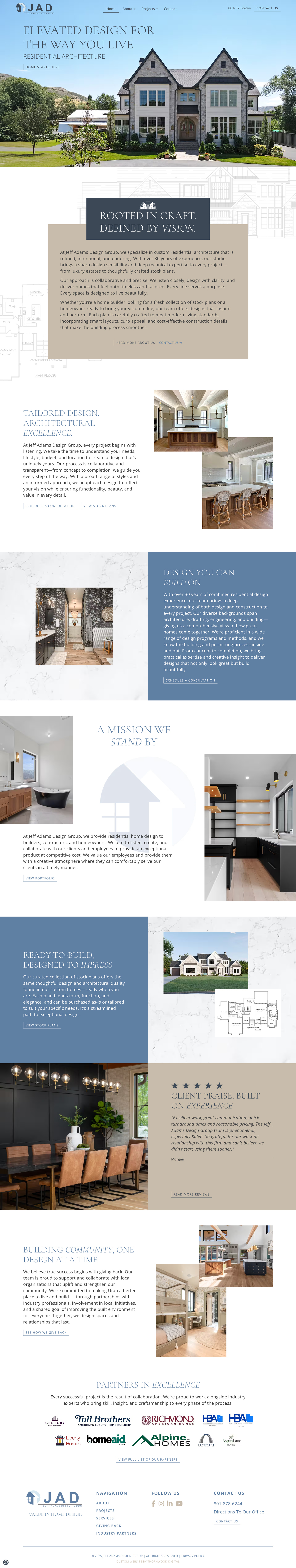 How the website looked after