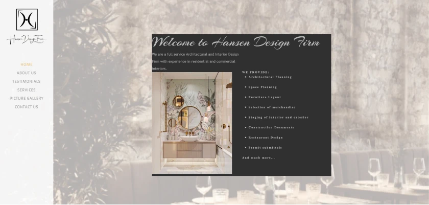 How the website looked before