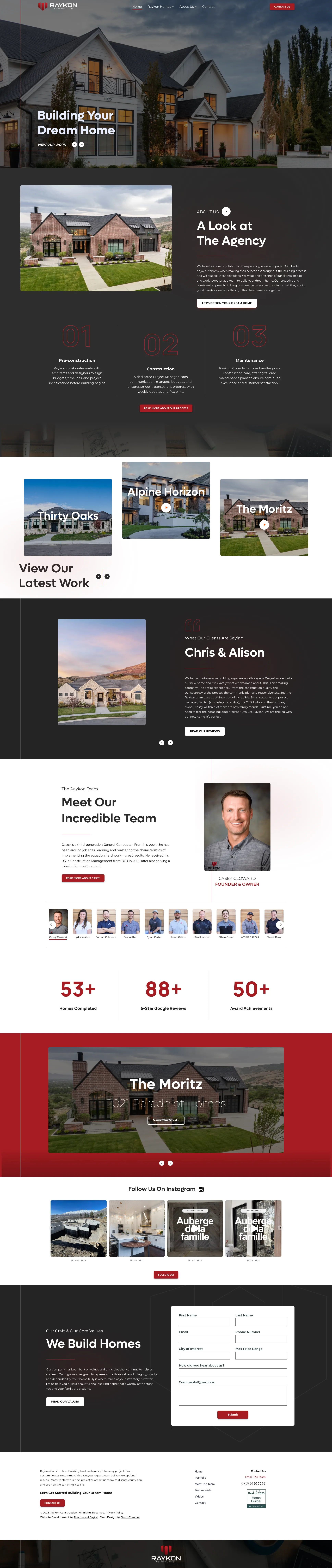 How the website looked after