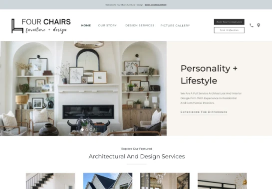 Four Chairs Furniture & Design screenshot