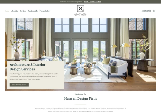 Hansen Design Firm screenshot