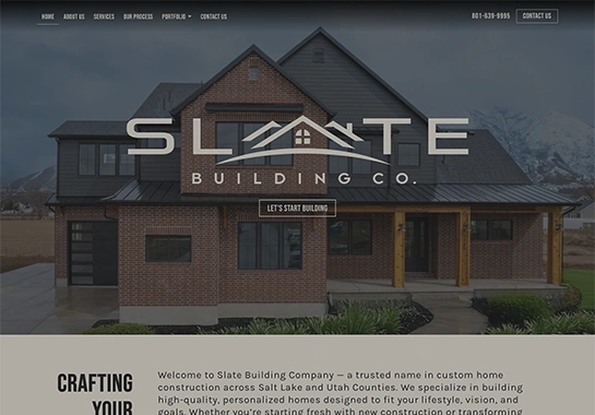 Slate Building Co. website screenshot