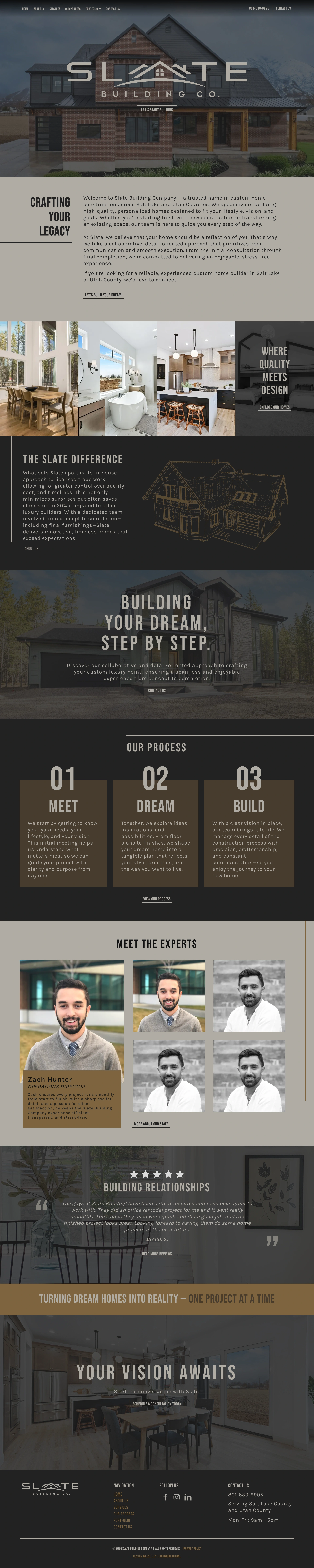 How the website looked after