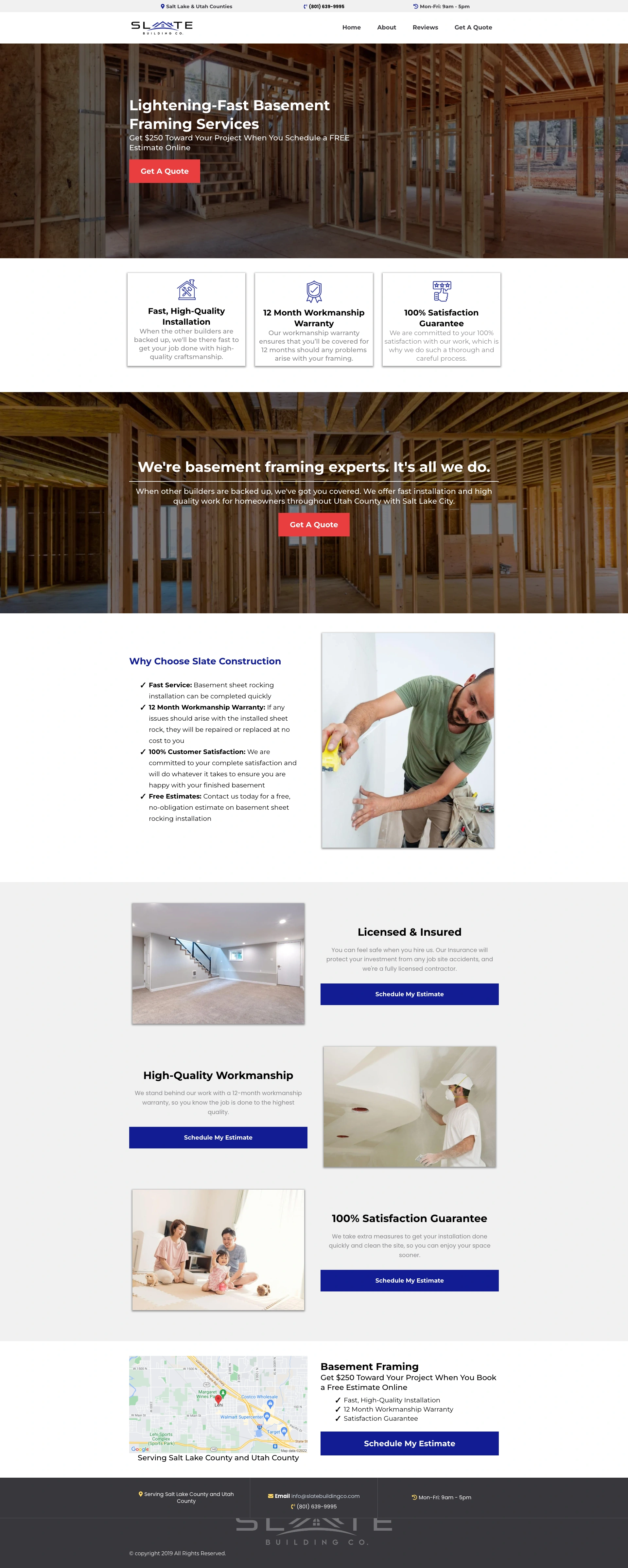 How the website looked before